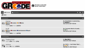 What Grcade.com website looked like in 2018 (5 years ago)