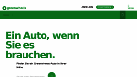 What Greenwheels.de website looked like in 2018 (5 years ago)