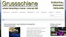 What Grussschiene.de website looked like in 2018 (5 years ago)