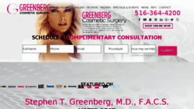 What Greenbergcosmeticsurgery.com website looked like in 2018 (5 years ago)