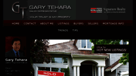 What Garytehara.ca website looked like in 2018 (5 years ago)