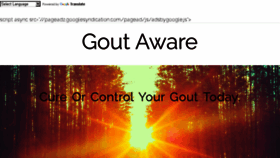 What Gout-aware.com website looked like in 2018 (5 years ago)