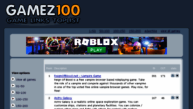 What Gamez100.com website looked like in 2018 (5 years ago)