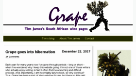 What Grape.co.za website looked like in 2018 (5 years ago)