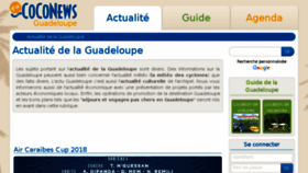 What Guadeloupe.coconews.com website looked like in 2018 (5 years ago)