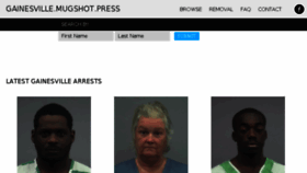 What Gainesville.mugshot.press website looked like in 2018 (5 years ago)