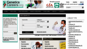 What Geneticscareers.org website looked like in 2018 (5 years ago)