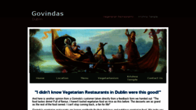 What Govindas.ie website looked like in 2018 (5 years ago)