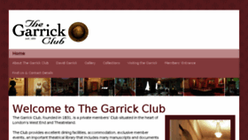 What Garrickclub.co.uk website looked like in 2018 (5 years ago)