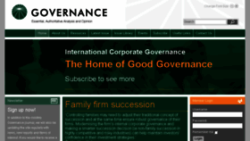 What Governance.co.uk website looked like in 2018 (5 years ago)