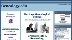 What Genealogy.edu website looked like in 2018 (5 years ago)