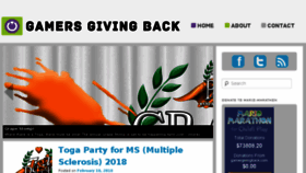 What Gamergivingback.com website looked like in 2018 (6 years ago)