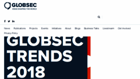 What Globsec.org website looked like in 2018 (5 years ago)