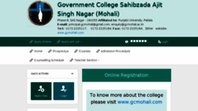 What Gcmohali.ac.in website looked like in 2018 (5 years ago)
