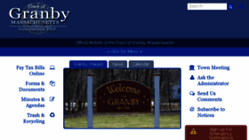 What Granby-ma.gov website looked like in 2018 (5 years ago)