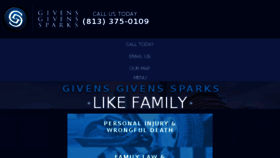What Givenssparks.com website looked like in 2018 (7 years ago)