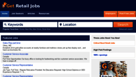 What Getretailjobs.com website looked like in 2018 (5 years ago)