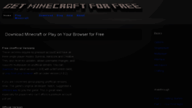 What Getminecraftforfree.org website looked like in 2018 (5 years ago)
