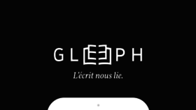 What Gleeph.net website looked like in 2018 (5 years ago)