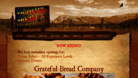 What Gratefulbread.com website looked like in 2018 (5 years ago)
