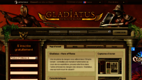 What Gladiatus.fr website looked like in 2018 (5 years ago)