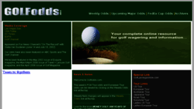 What Golfodds.com website looked like in 2018 (5 years ago)