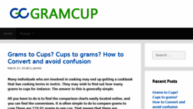 What Gramcup.com website looked like in 2018 (5 years ago)