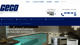 What Geco.fr website looked like in 2018 (5 years ago)