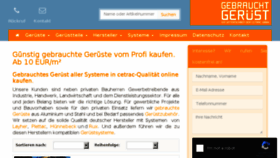 What Gebraucht-geruest.de website looked like in 2018 (5 years ago)