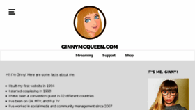 What Ginnymcqueen.com website looked like in 2018 (5 years ago)