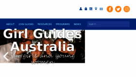 What Girlguides.org.au website looked like in 2018 (5 years ago)