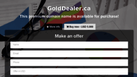 What Golddealer.ca website looked like in 2018 (5 years ago)