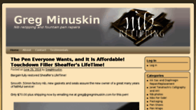 What Gregminuskin.com website looked like in 2018 (5 years ago)