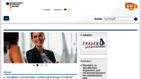 What Gruenderinnenagentur.de website looked like in 2018 (5 years ago)