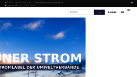 What Gruenerstromlabel.org website looked like in 2018 (5 years ago)