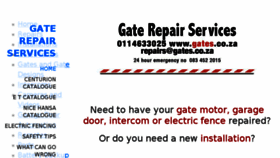 What Gates.co.za website looked like in 2018 (5 years ago)