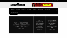 What Geekyrohit.com website looked like in 2018 (5 years ago)