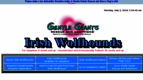 What Gentlegiantsrescue-irish-wolfhounds.com website looked like in 2018 (5 years ago)