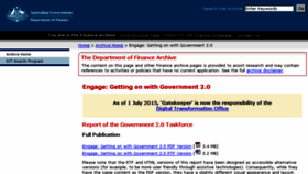What Gov2.net.au website looked like in 2018 (5 years ago)