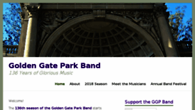 What Goldengateparkband.org website looked like in 2018 (5 years ago)