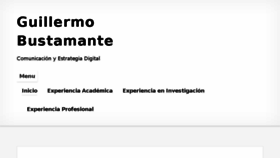 What Guillermobustamante.com website looked like in 2018 (5 years ago)