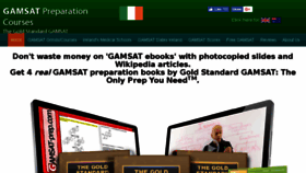 What Gamsatpreparationcoursesireland.ie website looked like in 2018 (5 years ago)