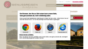 What Genussreisen.de website looked like in 2018 (5 years ago)