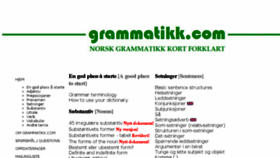 What Grammatikk.com website looked like in 2018 (5 years ago)