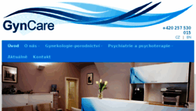 What Gyncare.cz website looked like in 2018 (5 years ago)