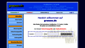 What Gruesse.de website looked like in 2018 (5 years ago)