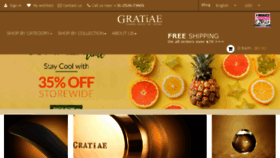 What Gratiaecosmetics.com website looked like in 2018 (5 years ago)