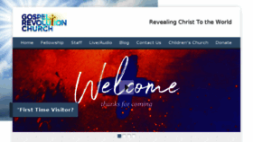 What Gospelrevolutionchurch.com website looked like in 2018 (5 years ago)