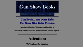 What Gunshowbooks.com website looked like in 2018 (5 years ago)