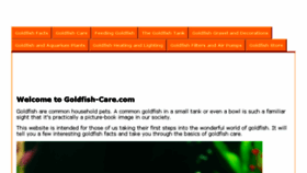 What Goldfish-care.com website looked like in 2018 (5 years ago)